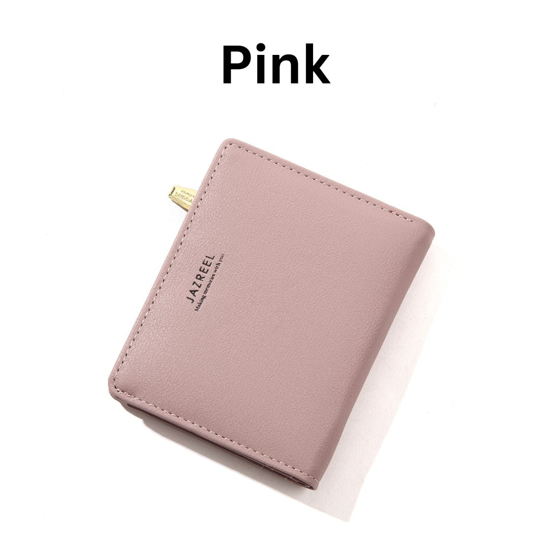 JAZREEL™ (Local fast shipping) PU Zipper Korean Coin Women Wallet Multi Card Holder Short Purse [JAZREEL]