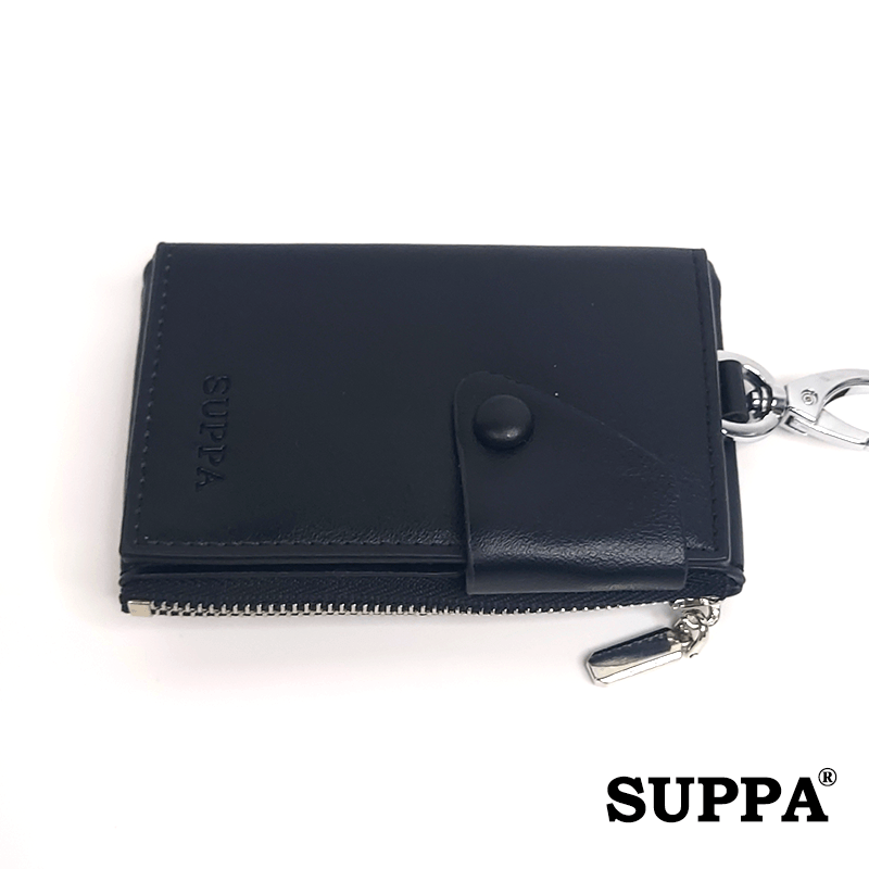 [SG][SUPPA] Key Wallet Fashion Zipper Case Men Coin Key Card Holder Key Pouch Unisex Premium Quality]