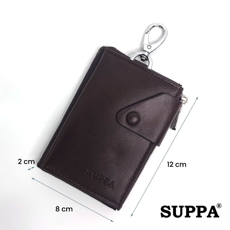 [SG][SUPPA] Key Wallet Fashion Zipper Case Men Coin Key Card Holder Key Pouch Unisex Premium Quality]