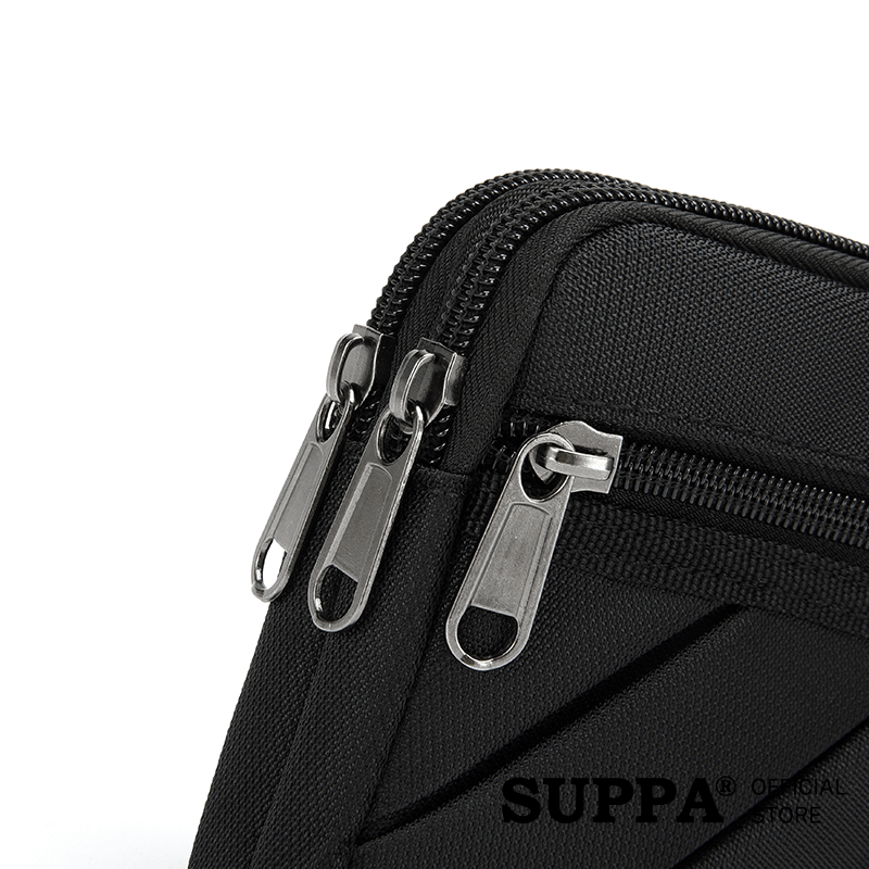 [SG][SUPPA] Men Waist Handphone Horizontal Sling Multipurpose Canvas Pouch