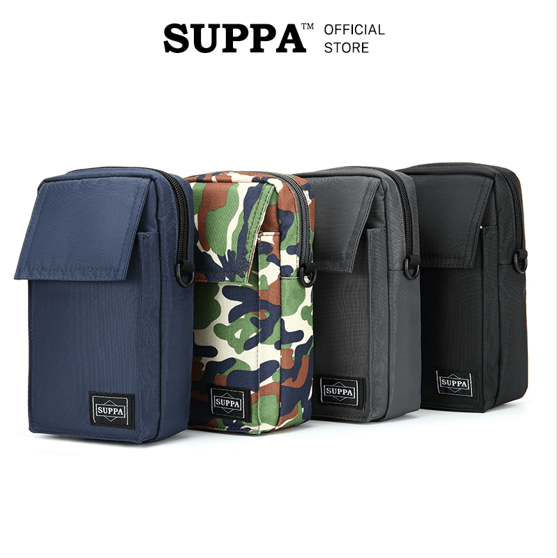 [SUPPA] Men Waist Crossbody Multipurpose Waterproof Nylon Pouch