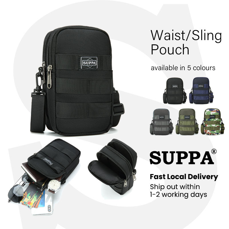 [SG][SUPPA] Waist Sling Multipurpose Handphone Canvas Pouch