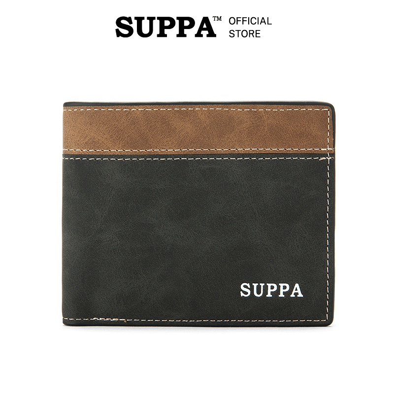 [SG][SUPPA] PU Bifold Short Wallets Men Male Purse Coin Pouch Multi-functional Cards Wallet Stylish