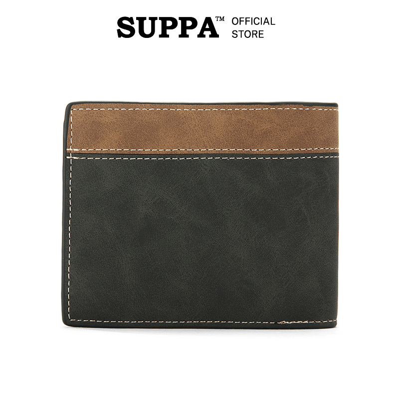 [SG][SUPPA] PU Bifold Short Wallets Men Male Purse Coin Pouch Multi-functional Cards Wallet Stylish