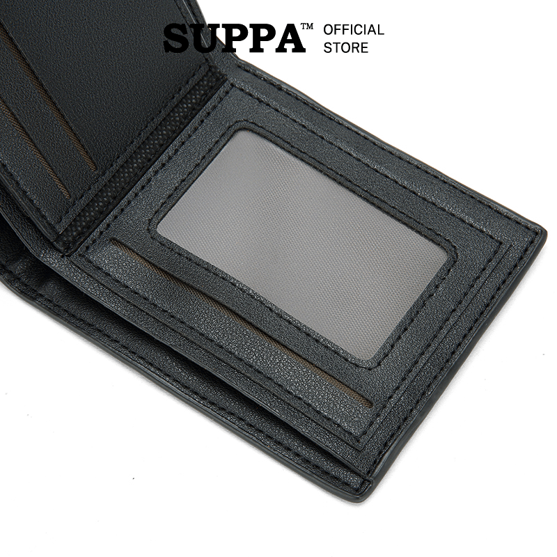 [SG][SUPPA] PU Bifold Short Wallets Men Male Purse Coin Pouch Multi-functional Cards Wallet Stylish