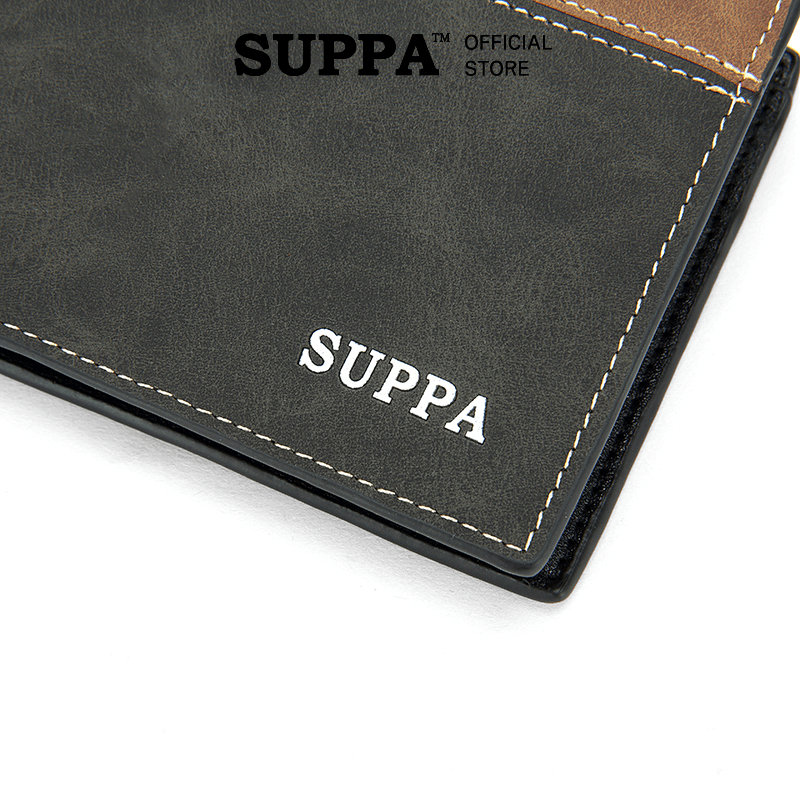 [SG][SUPPA] PU Bifold Short Wallets Men Male Purse Coin Pouch Multi-functional Cards Wallet Stylish