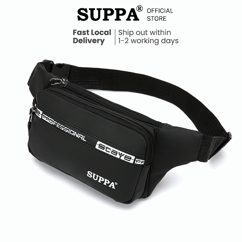 [SG][SUPPA] Waist Cross Body Sling Nylon Pouch