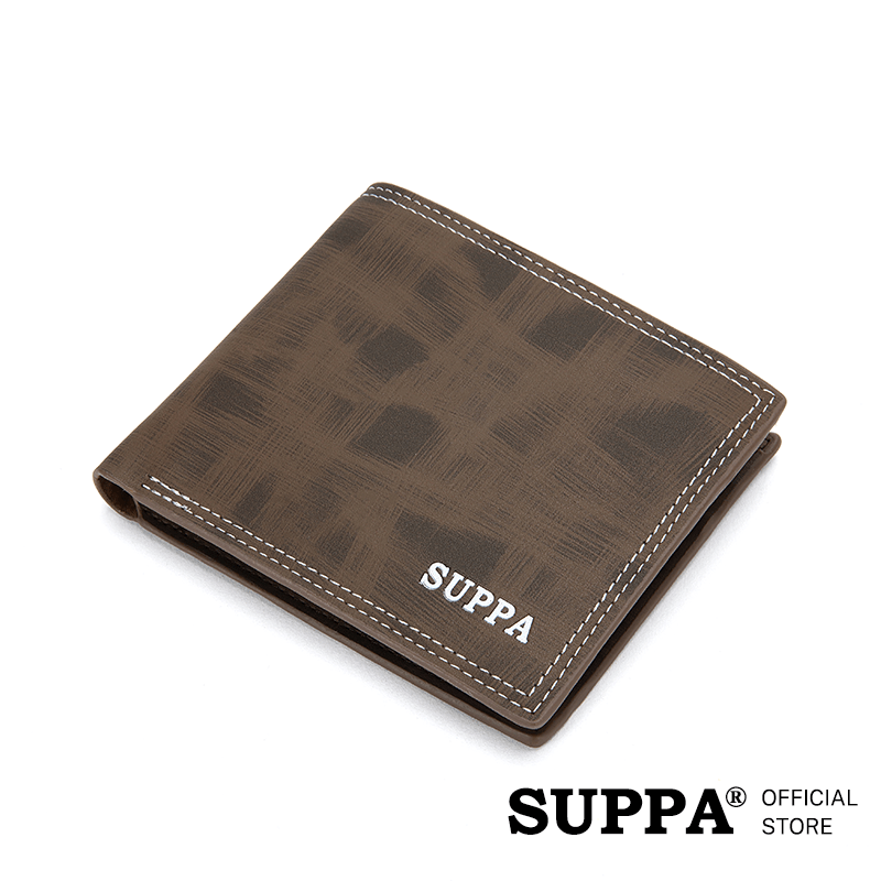 [SG][SUPPA] PU Bifold Short Wallets Men Male Purse Coin Pouch Multi-functional Cards Holder