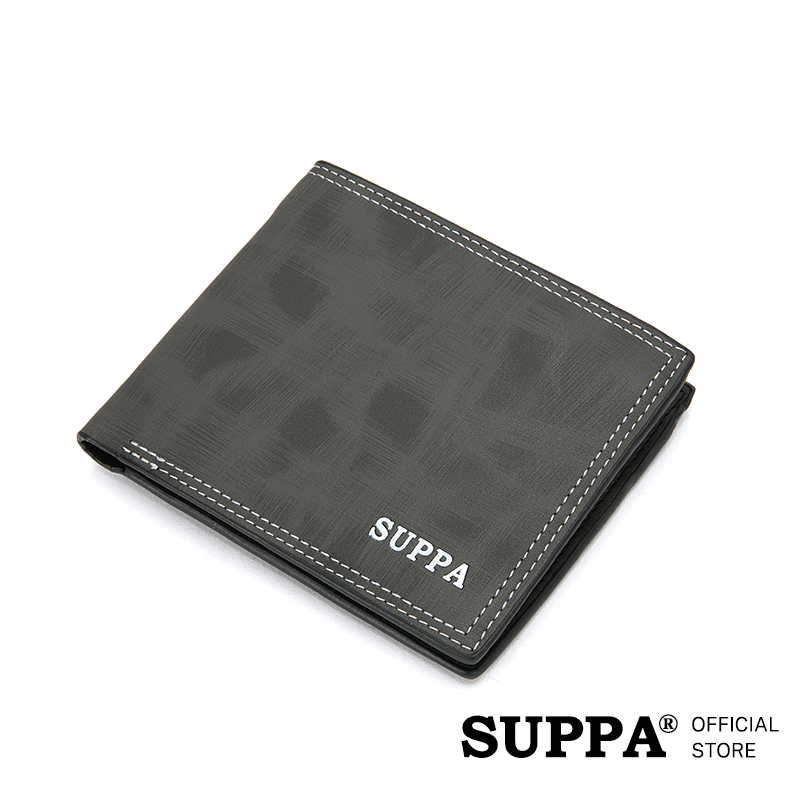 [SG][SUPPA] PU Bifold Short Wallets Men Male Purse Coin Pouch Multi-functional Cards Holder