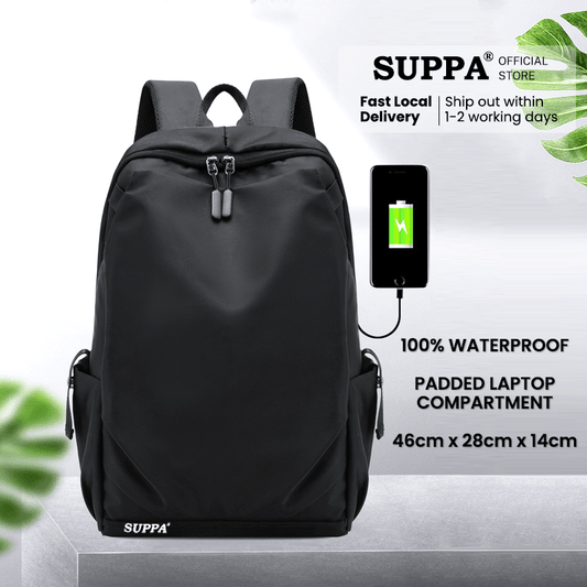 [SG][SUPPA] Light Weight Waterproof Nylon Backpack Laptop Bag Backpack