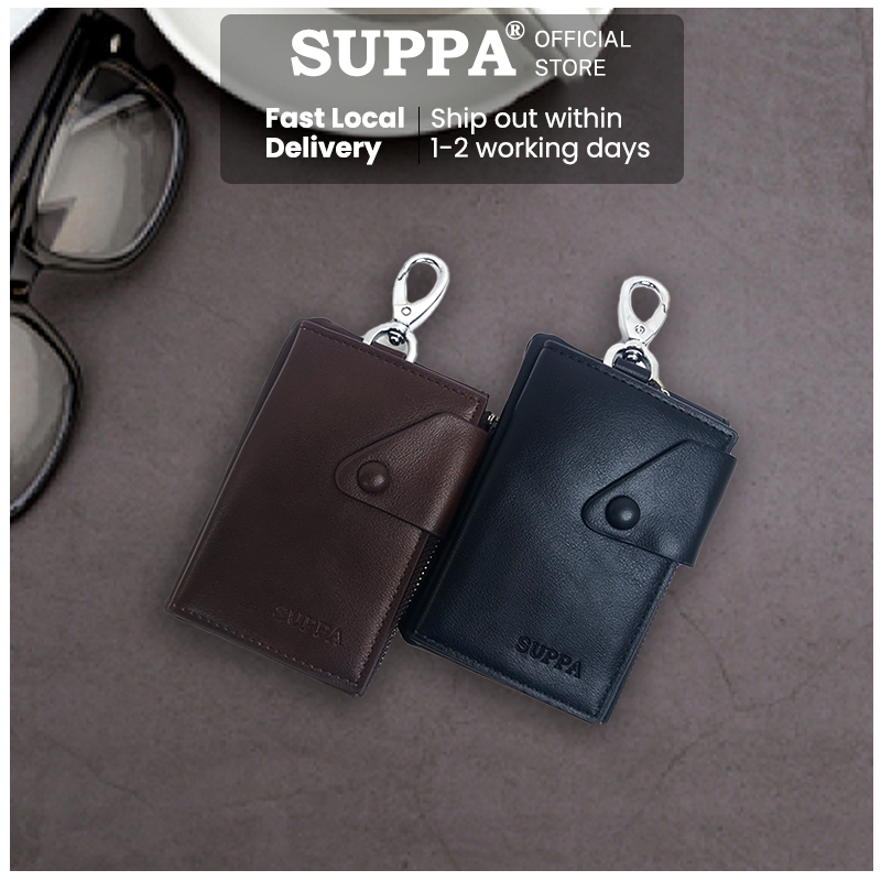 [SG][SUPPA] Key Wallet Fashion Zipper Case Men Coin Key Card Holder Key Pouch Unisex Premium Quality]